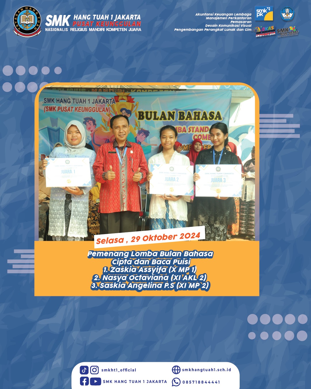 Lomba Stand Up Comedy Bulan Bahasa SMK Hang Tuah 1 Jakarta